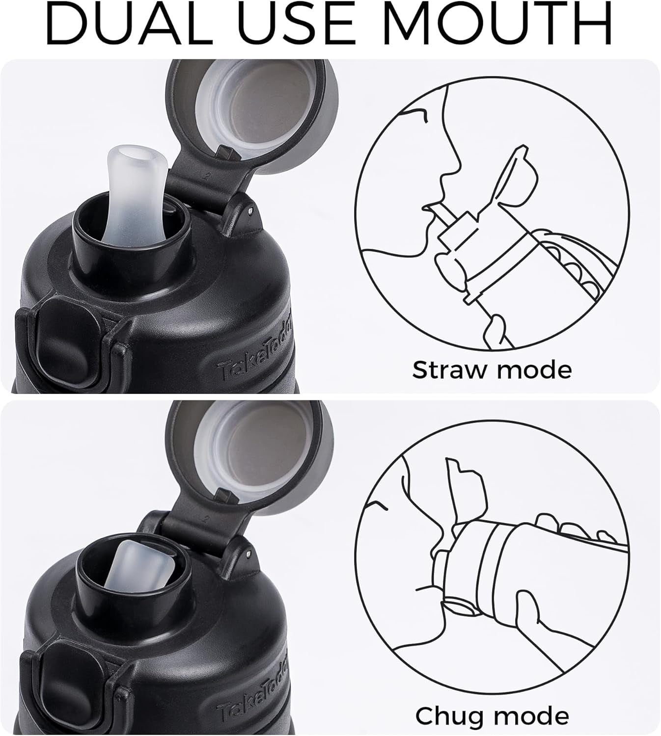 Collapsible Water Bottles 20Oz, Leak Proof, Bpa-Free, Foldable Silicone Travel Water Bottle with Straw Strap for Cycling, Hiking, Outdoors